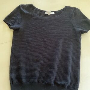 LOFT Medium petite black knit top